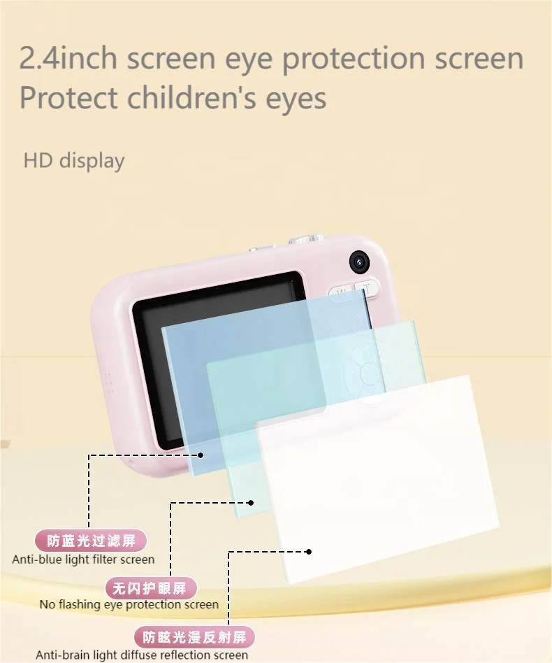 Dual Cameras screen filter hd camera type c cable fast charging video digital cameras Electric toys kids