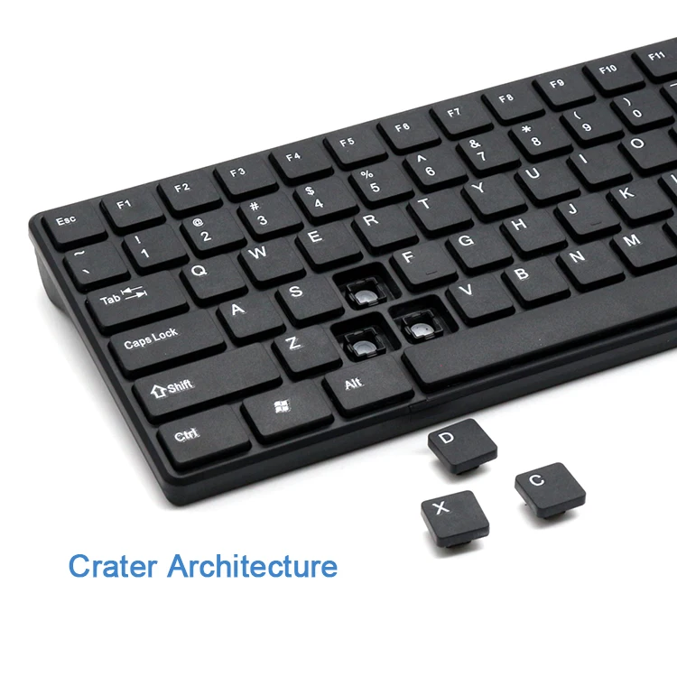 Awireless 2022 New Cheap Full Size Computer Ultra Slim Silent Key 2.4G Nano Usb Receiver Wireless Mouse Keyboard Set Pink Color