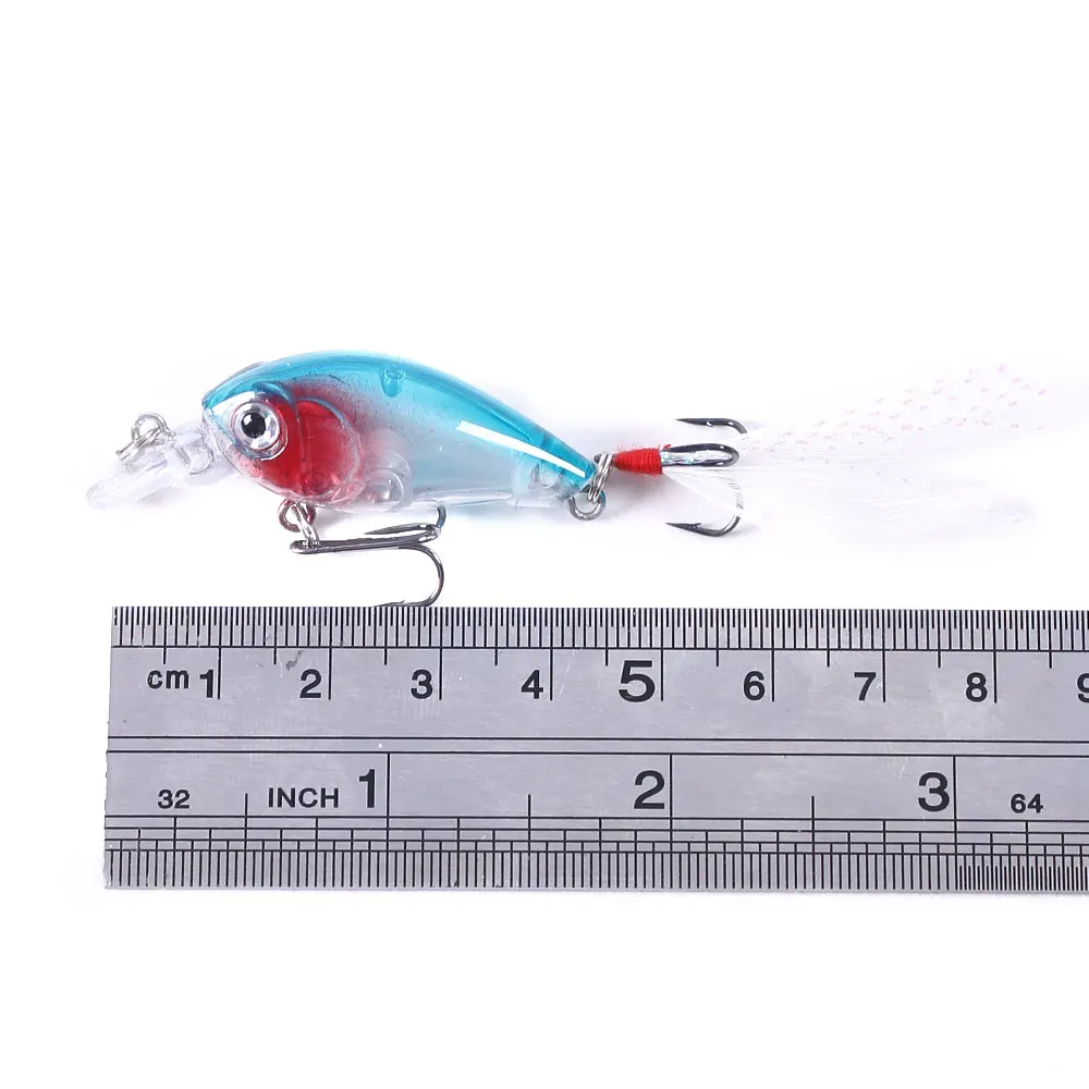 Wholesale mini crankbait fishing lures 4G 45MM 3D Fishing Wobbler Crank Bait Lure