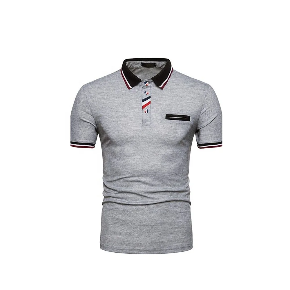 Product Upgrade Man Short Sleeve Polo Shirt Customized Logo 100% Pique Cotton Polo shirt