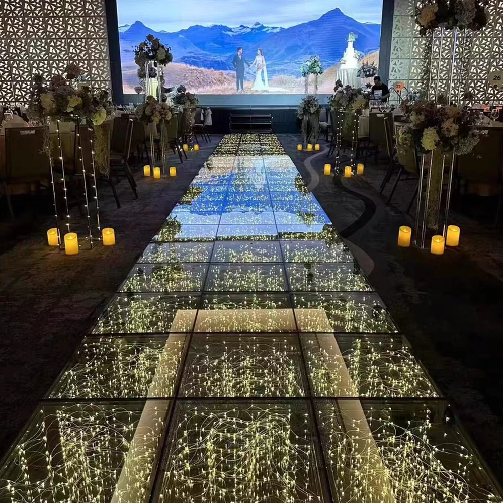 Outdoor billboard bar magic color background lasagna mirror gravity human body induction floor light LED floor tile light