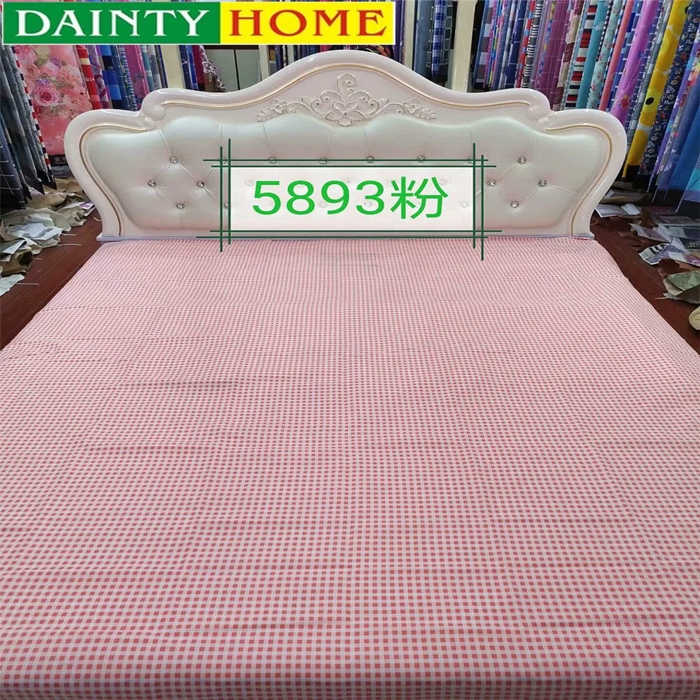 Printed fabrics plaid cute bed sheets materials for children home textile for home bedding sheets