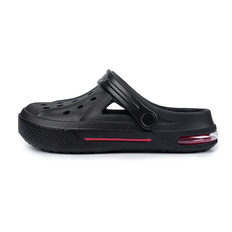 2021 New Clogs Each Pair with Smiley Face Buckle 202 Smiley Face Couple Air Cushion Hole Shoes Men Sandals