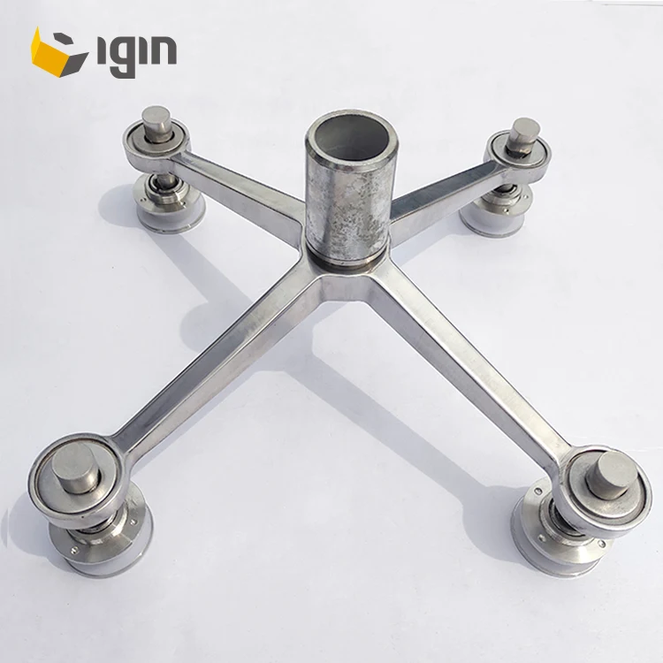 
4 Arms 304 material Stainless Steel Glass Spider For Point-fixed Glass Curtain Wall Fitting Connecting claw suppliers 