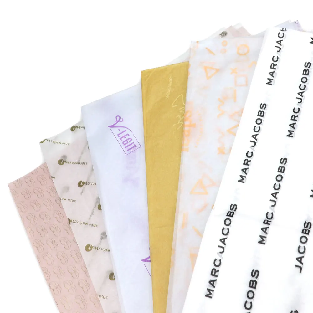 Gift Paper Wrapping Packaging Glossy Gold Stripe Printed Tissue Paper With Cheap Price