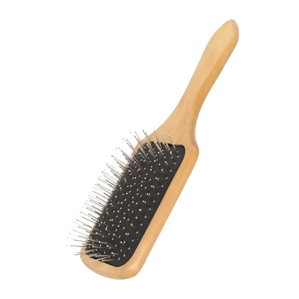 Airbag Detangling Sterilization Sustainable Organic 100% Natural Wood Needle Hair Brush And Comb Sets For 3 Kids