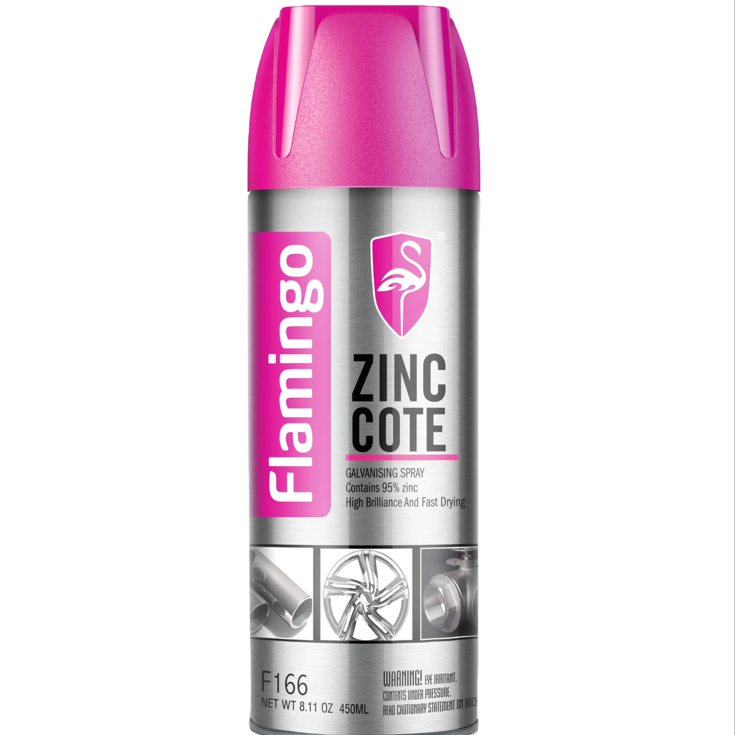 F166 Zinc Cote Galvanising Spray Anti Rust  Galvanizing Zinc Paint Protective Coating Spray 450ml Cold Galvanizing Zinc Spray