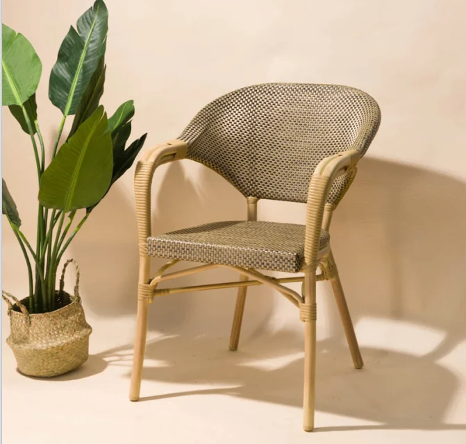 Тканевый бамбуковый стул для Парижа бистро ресторана