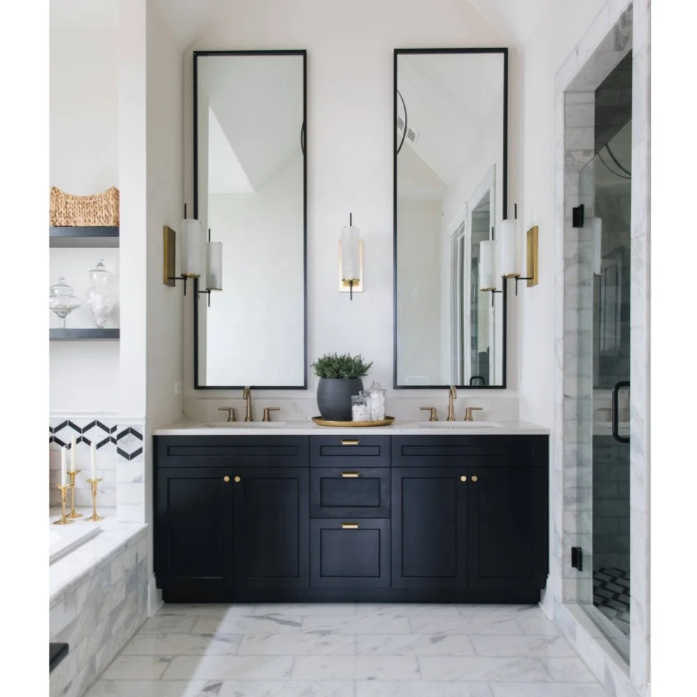 CBMmart New Custom Wooden Bathroom Cabinet Modern Bathroom Furniture European Bathroom Vanity With Sink