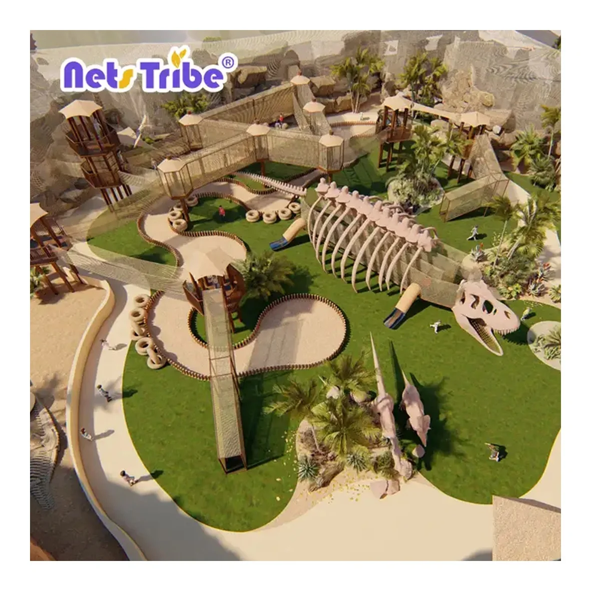 Factory Hot Selling Climbing Net for Kids Playground Outdoor Equipment and Trampoline Park Customized 2 Children /2 Square Meter