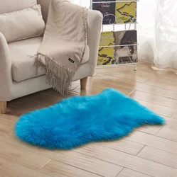 60x90cm Oeko-Texstandard modern artificial sheepskin rug for living room