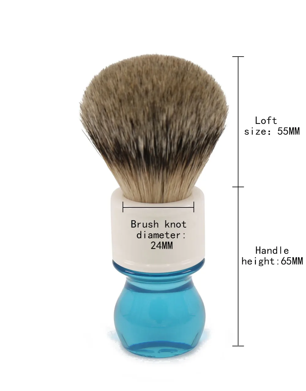 RTS Yaqi 24mm Aqua Tuxedo Synthetic Hair Shaving Brush for men