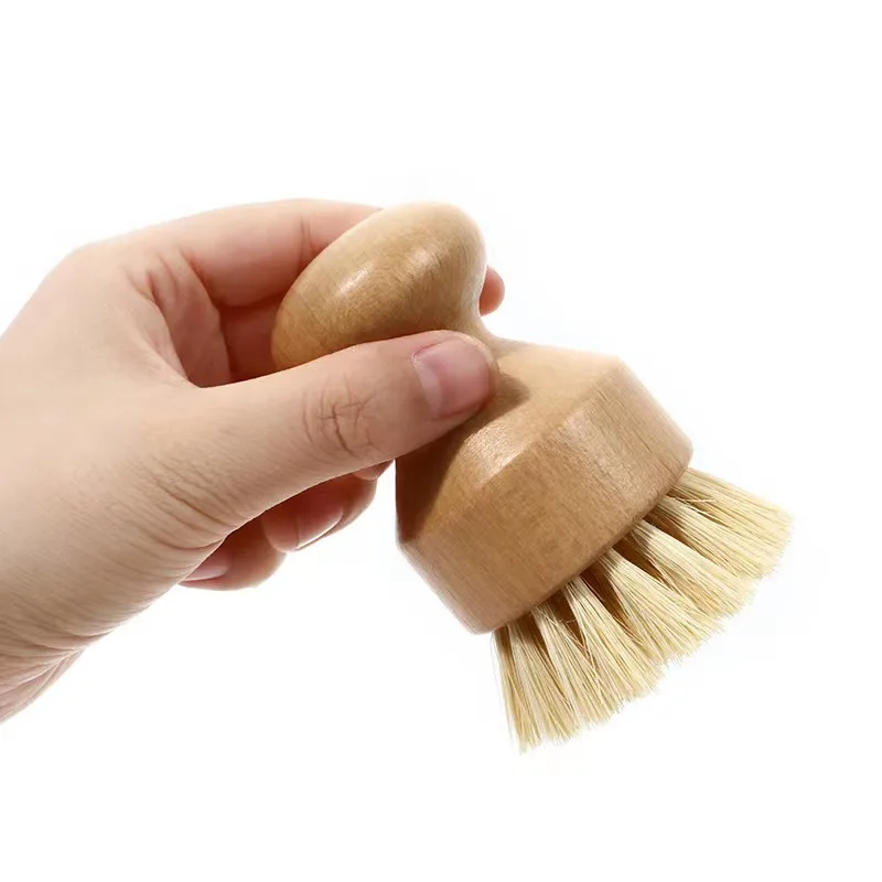 Manufacturer replaceable electric cleaning dish kitchen brushes head handle willy bottle crevice wooden bamboo dishwashing  brus