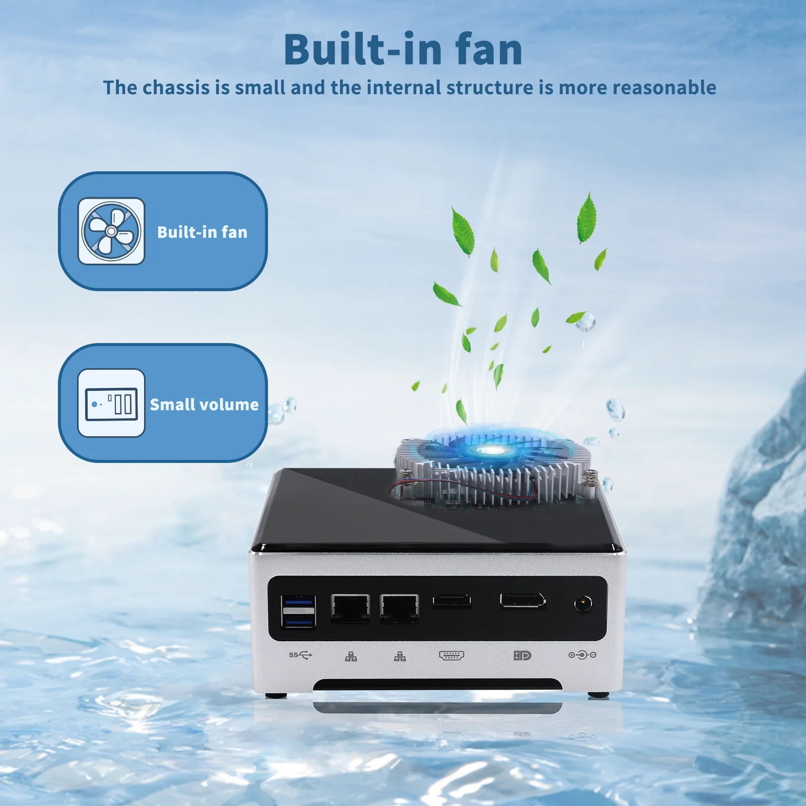 Explosive Style Gaming Mini Pc Dual Display Desktop 2 RJ45 Lan 6 USB 32 Inch Tv Windows11 Gamer Cheap Laptop Computer