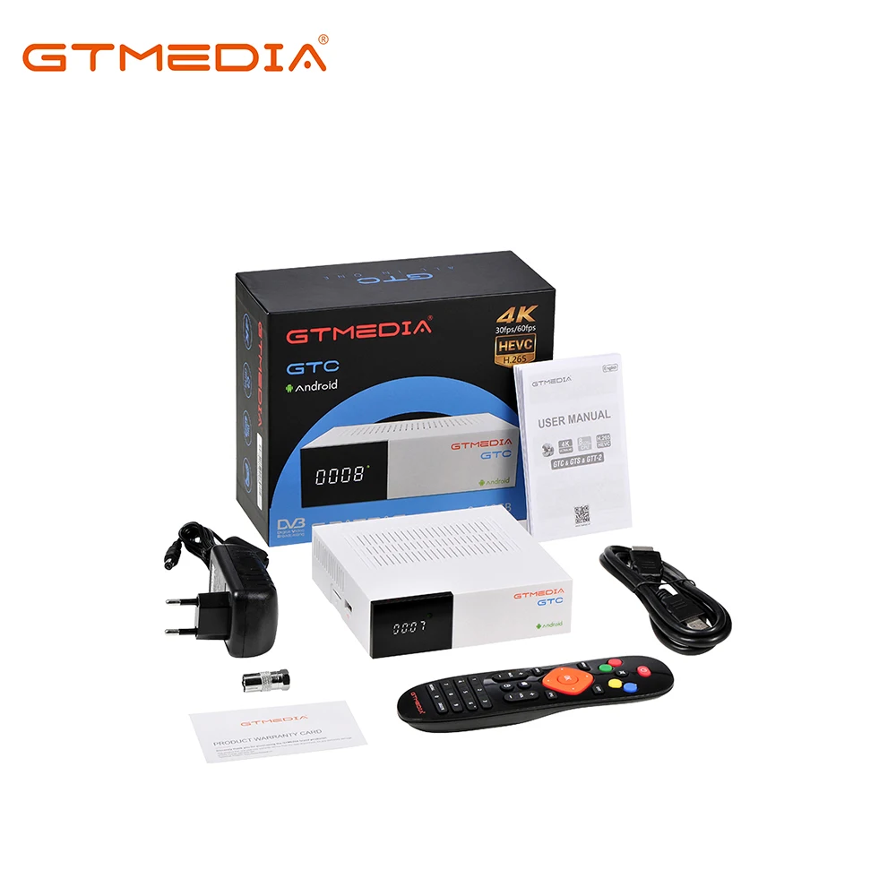 FTA спутниковый ресивер MPEG4 H.265 наземный приемник HD DVB S/S2 T2 DVB C 4 к Android Декодер каналов кабельного телевидения