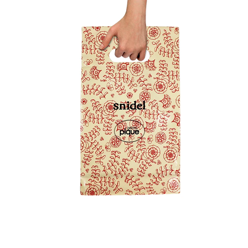 Custom Logo Design  heavy duty Printed emballage sachet plastique die cut retail merchandis shop retail bag
