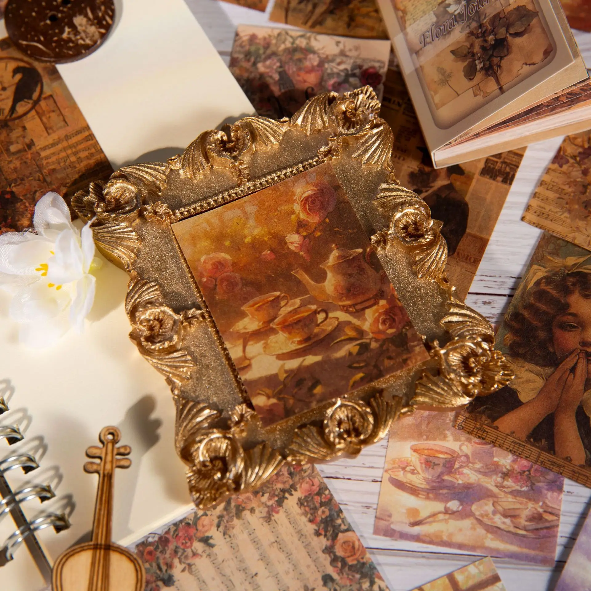 80pcs/pack Sketchbook Antique Picture Book Series Vintage Versatile and Practical Handbook Materials