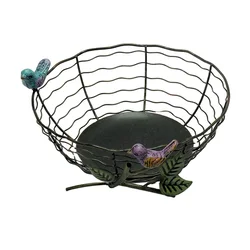 New Design Fashion Metal bird decor kitchen Fruit Basket