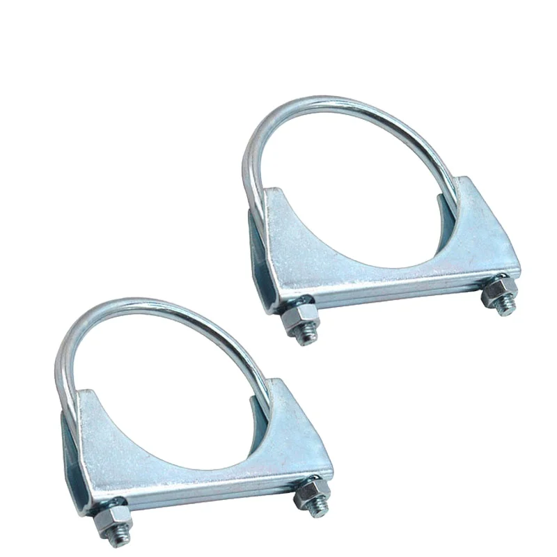 High quality carbon steel galvanized u bolt saddle clamp for car exhaust pipe repair