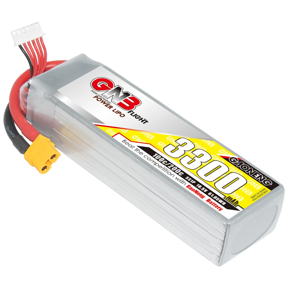 GAONENG GNB 3300mah 5S 22.2V 100C XT60 RC CAR Drone LiPo battery Flight High Discharge C rating Performance