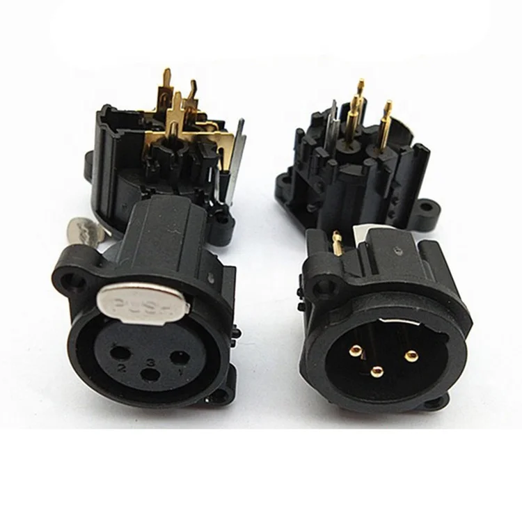 Best selling 3Pin female XLR PCB panel mount connectors