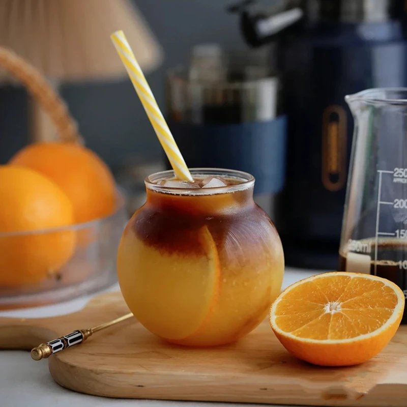 500ml 16oz round ball shape cocktail glass cup new clear wine drinking glass