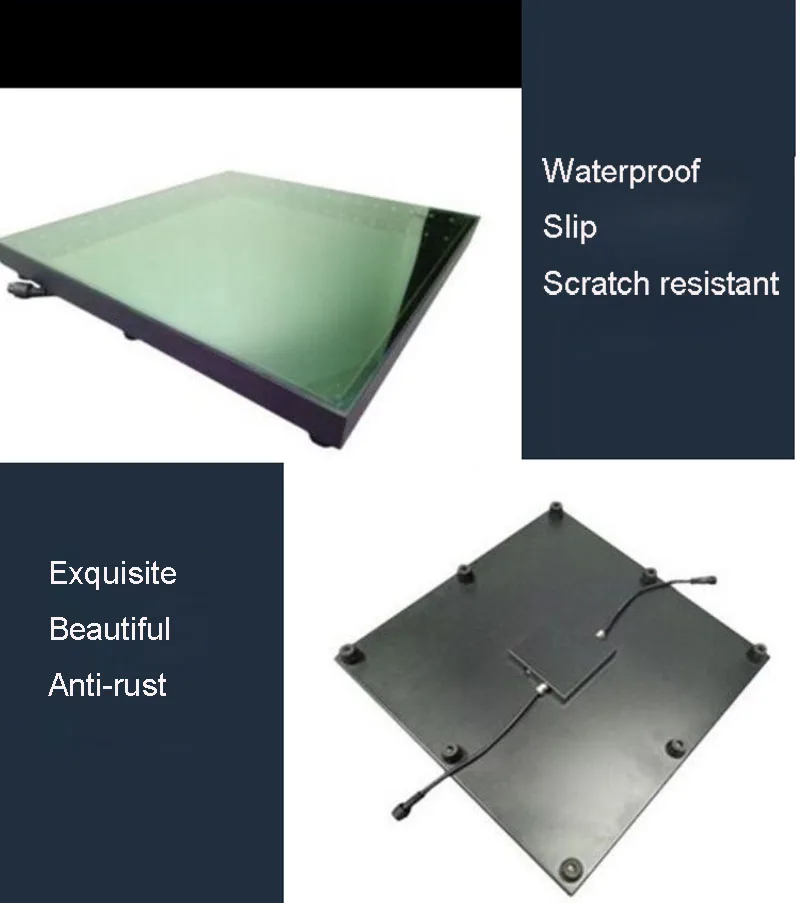 3D Infinity Toughened Tiles Panels Mirror LED Dance Floor Stage Light For Club Wedding Birthday Party Disco Lamp