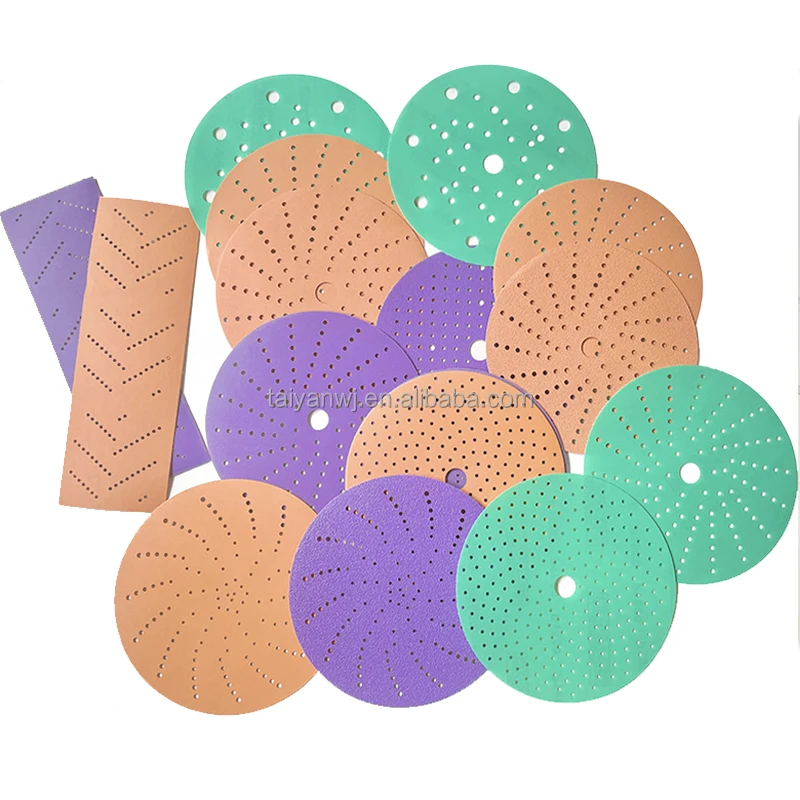 Multi-Hole Pattern Purple Clean Sanding Abrasive Disc High Performance, Long Lasting,