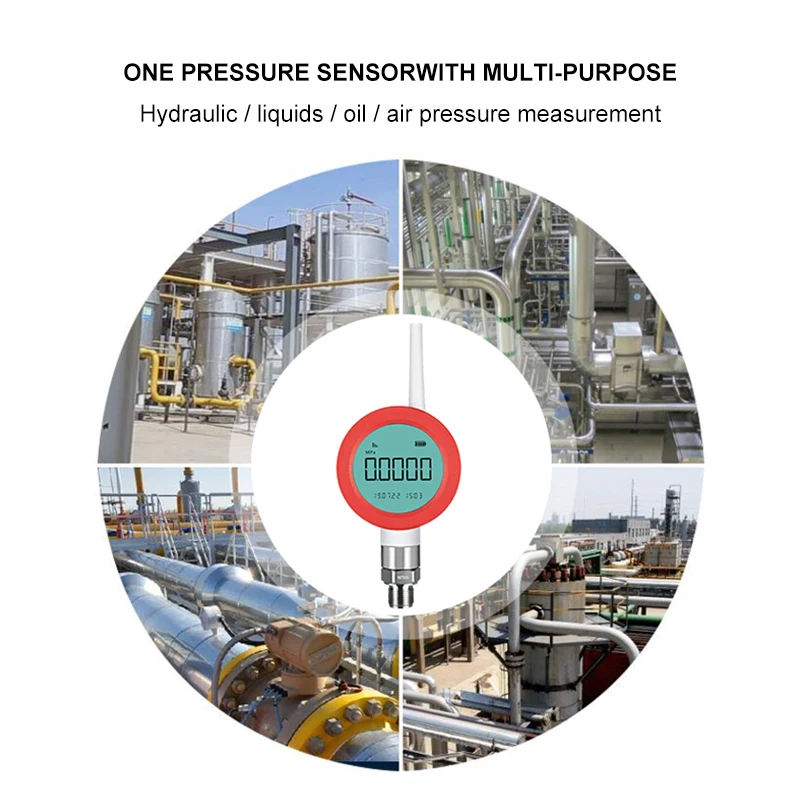 Macsensor battery powered 4G LORA GPRS gsm wireless water pressure transmitter sensor