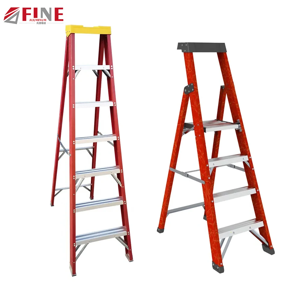 Ansi Approve Heavy Duty Fiberglass Straight Stair Outdoor Minimalist Industry Fiberglass Ladder