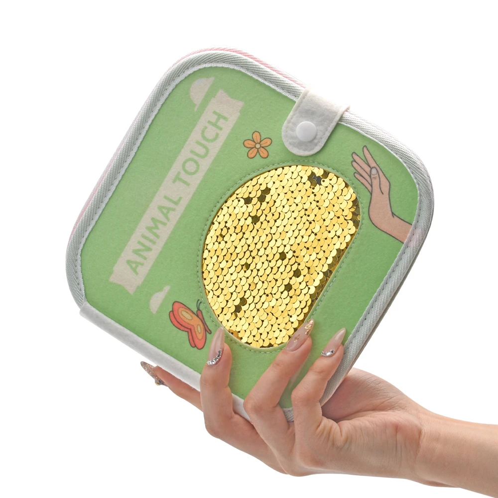 Educational Sensory Mats Book Assorted Textured Sensory Tiles Felt Educational Sensory Mats Book  for Kids and Autistic Children