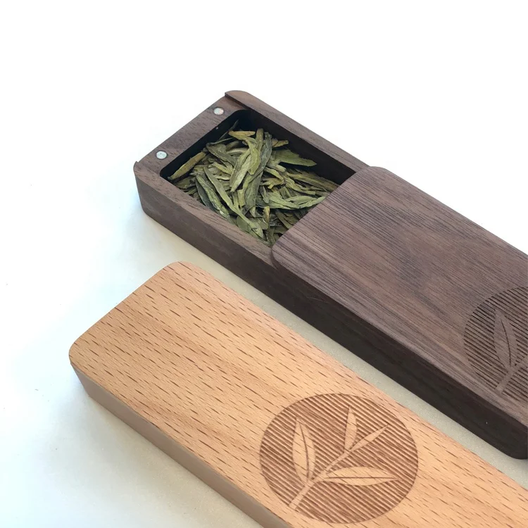 Маленькая деревянная коробка с логотипом на заказ, коробки для упаковки чая с магнитами