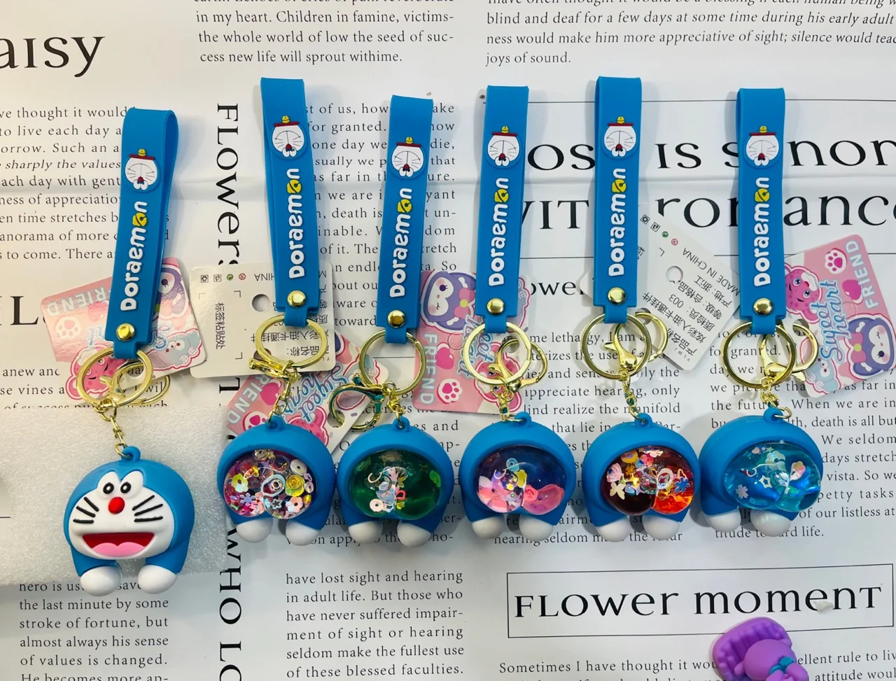 Oil Floating Fruit Strawberry bear Quicksand Ass Filled Glitter Liquid Keychain Cute Fruit Liquid Bag Key Chain Pendant for kids