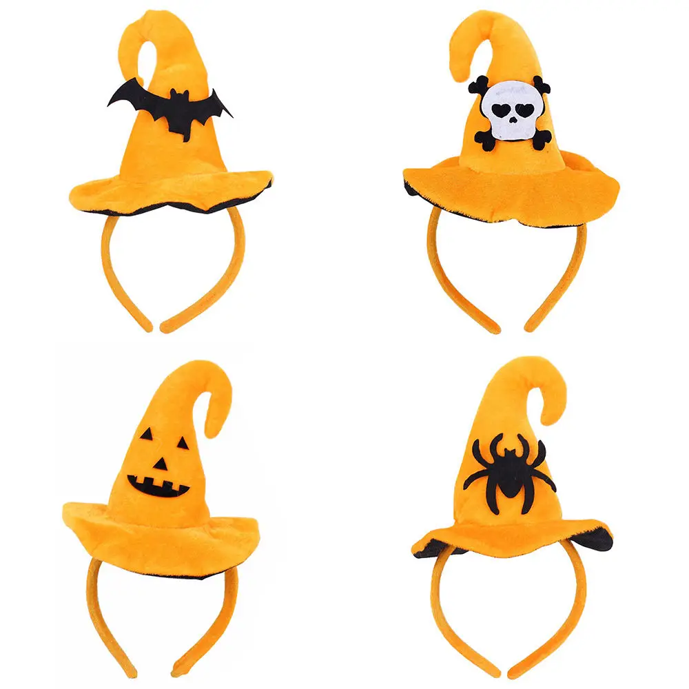 Wholesale Halloween Pumpkin Hat Headbands Ghost Clown Hairband Skull Hair Hoops for Halloween Party