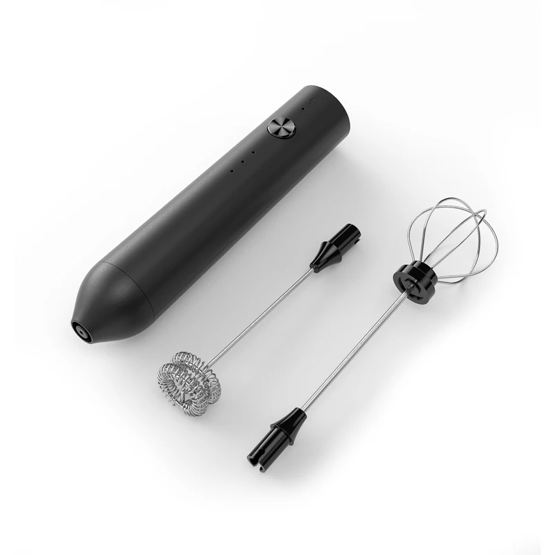 2024 NEW Type-C Rechargeable Double-layer Whisk Milk Foam Maker Handheld Egg Beater Electric Milk Frother