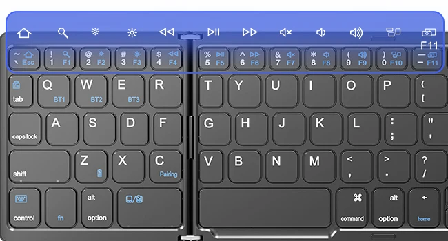 3-складная Беспроводная bluetooth клавиатура Мини карманная третья складывающаяся тачпад складная Складная bt