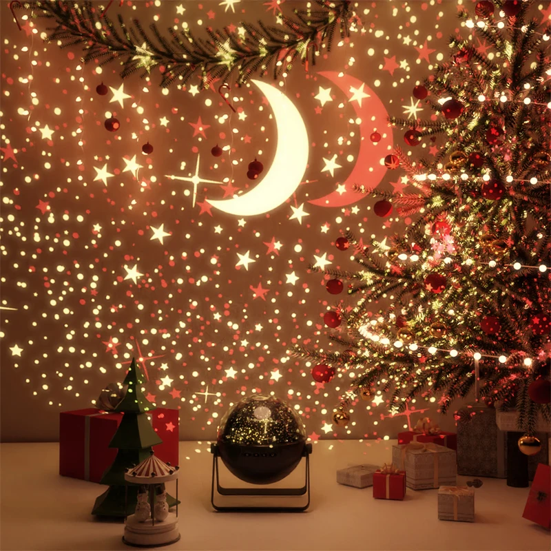 3D Popular Kid Room Decor RGB Dream Moon Star Projection Lamp Master Starry Blue Planet Led Projector Night Light
