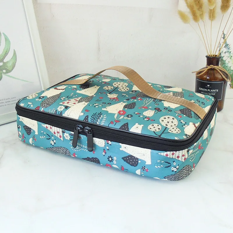 Cartoon lunch box bag Japanese office workers handbag lunch box simple lovely large capacity bento bag