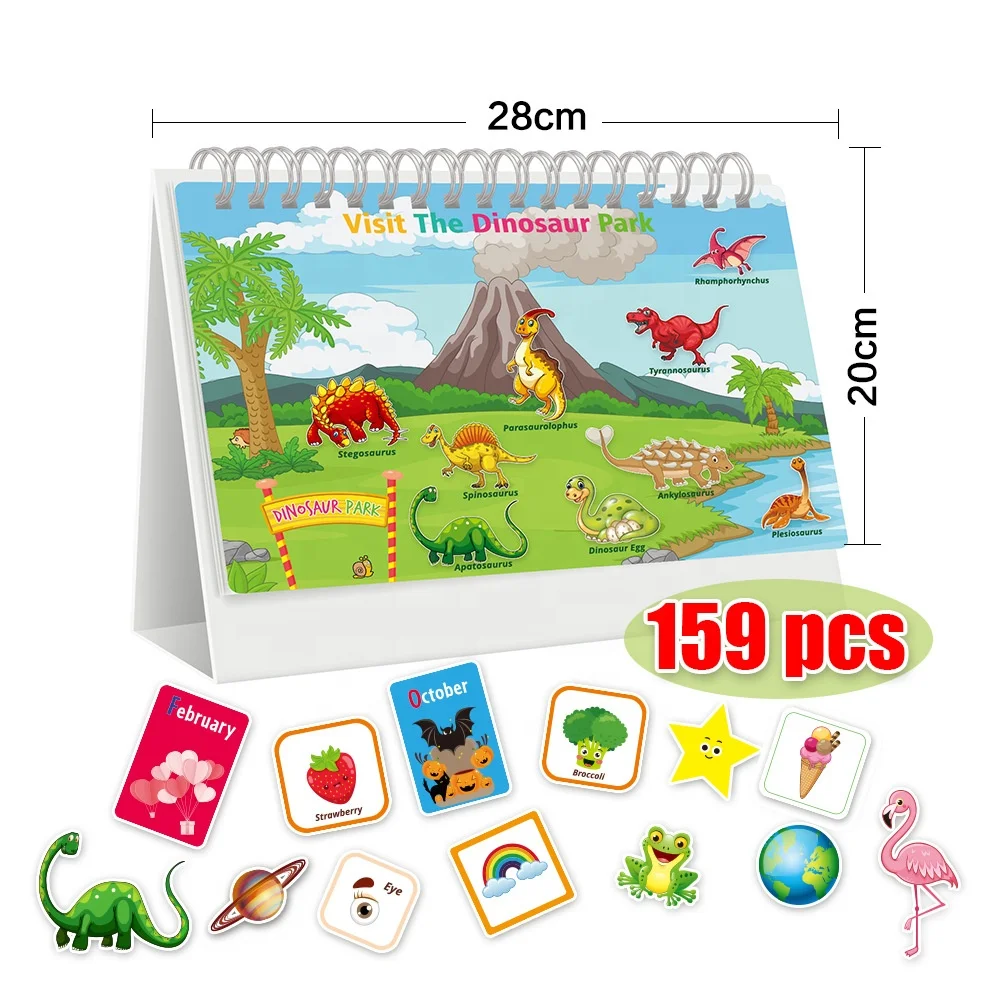 My Busy Book for Toddlers Preschool Activity Educational ABC Number Colors Shape Learning With 8 Erasable Color Pen