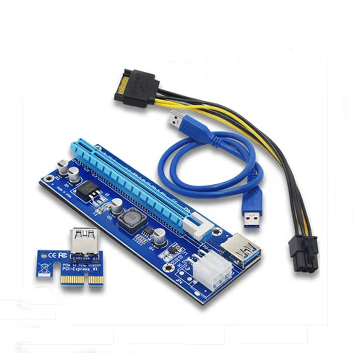 Распродажа с завода, Райзер-карта VER 006 PCI-E x1 на x16 USB 3,0, карта расширения VER006C ver006