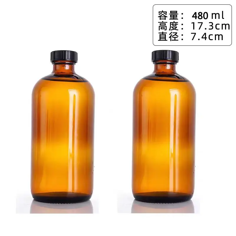 Recyclable 250ml 500ml 1000ml Boston Round Hand Shampoo Bath Lotion Dispenser Glass Pump Bottle with Pump
