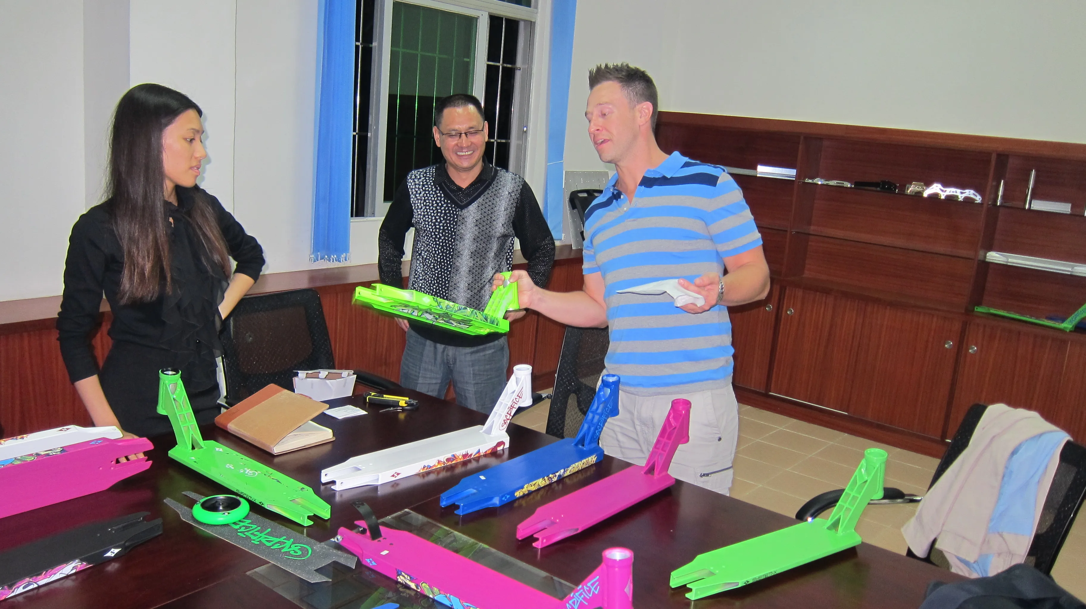 Huoli 5 Star Stunt Scooter Wheels 110mm  Black 88A High Rebound Rubber 24mm ABEC-9 Baering Silk Screen 5 Spoke Scooter Wheels