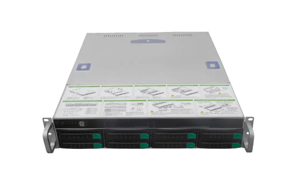 19 дюймов 2u для установки в стойку блок питания atx серверного шасси S256-08