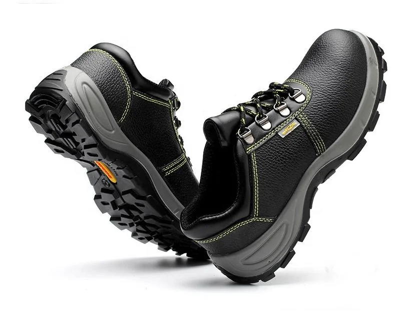 High-top two-layer leather injection labor insurance PU polyurethane solid sole work Anti-puncture and puncture safety shoes