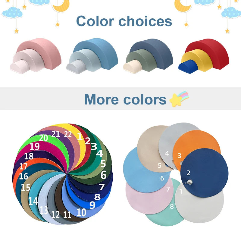 Kids Rainbow Arch shape Trio Soft Play Set Toddler Climbing and Crawling Bridge Soft Play Equipment Set