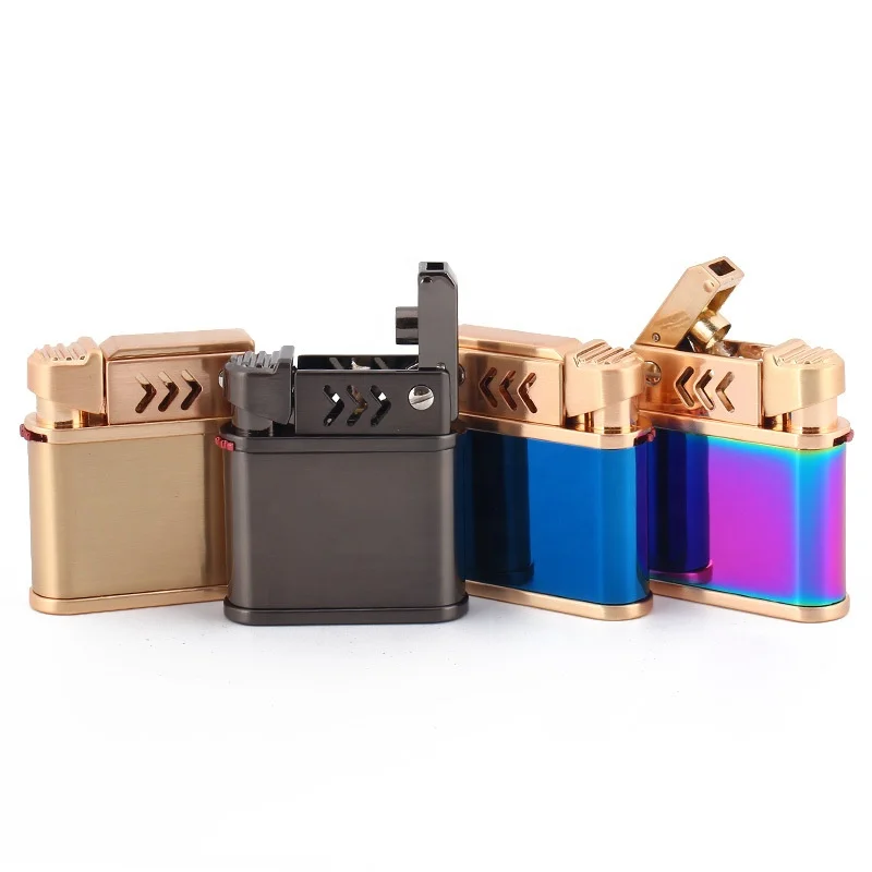 Luxury Cigrate fire lighters custom logo bulk cheap switchable flame