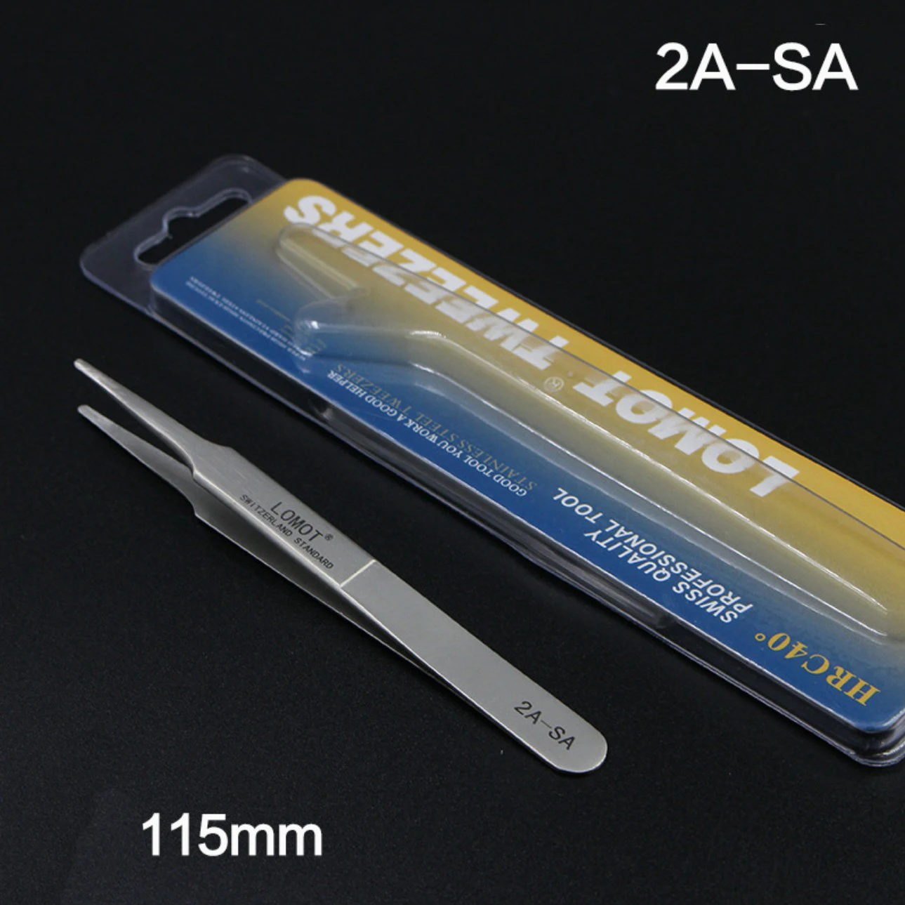 AA-SA ESD пинцет AA прямой (очень тонкий наконечник) Высокоточный Пинцет из нержавеющей стали