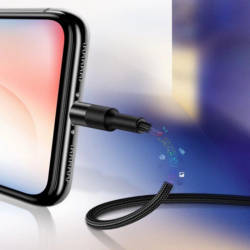 USAMS U5 SJ220 25 в упаковке нейлоновый плетеный кабель Micro USB 1 2 м для быстрой зарядки и передачи данных