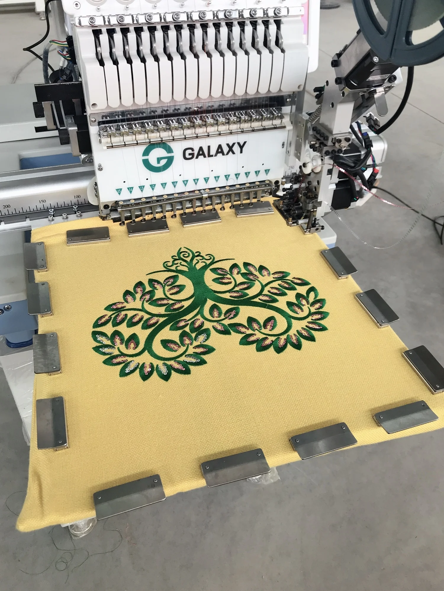 GALAXY высокоскоростная 1501 одиночная головка двойная вышивальная машина с блестками