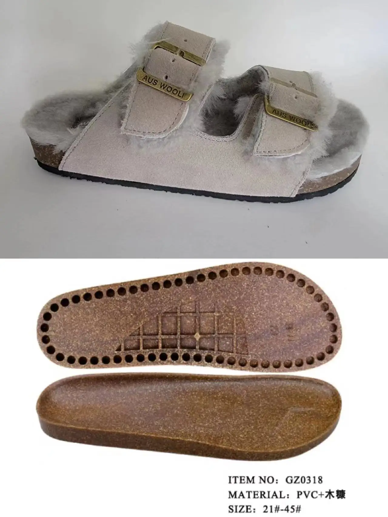 Men women footwear  sole sandal sole slipper cork sole cork sandals
